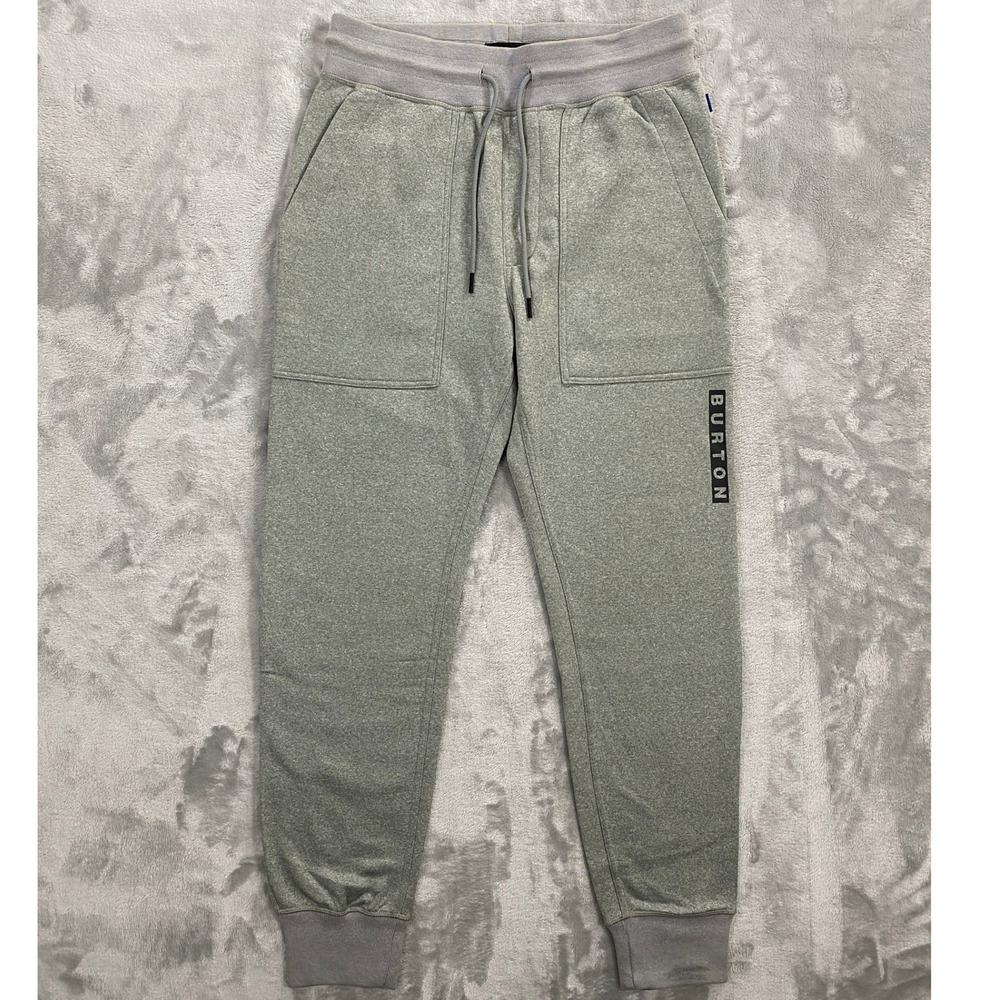 Burton Oak Fleece Jogger Sweatpants Men M Gray Heather Snowboarding Outdoor Warm